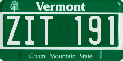 VT license plate ZIT191