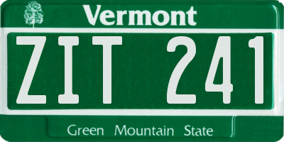 VT license plate ZIT241