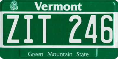 VT license plate ZIT246
