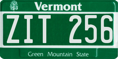 VT license plate ZIT256