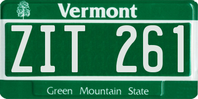 VT license plate ZIT261
