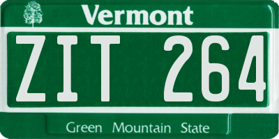 VT license plate ZIT264