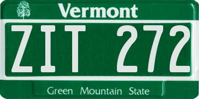 VT license plate ZIT272