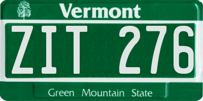 VT license plate ZIT276