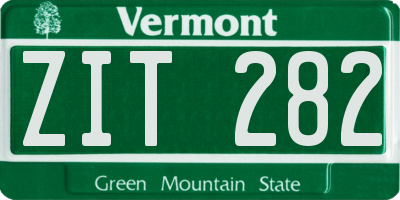 VT license plate ZIT282
