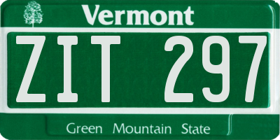 VT license plate ZIT297