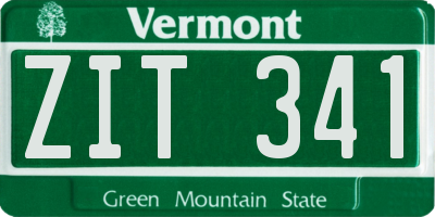 VT license plate ZIT341