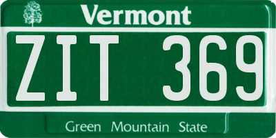 VT license plate ZIT369