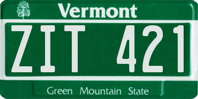 VT license plate ZIT421