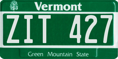 VT license plate ZIT427