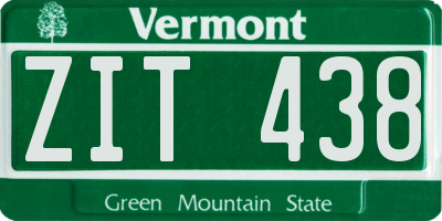 VT license plate ZIT438