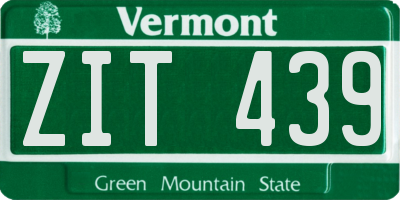 VT license plate ZIT439