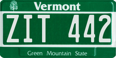 VT license plate ZIT442