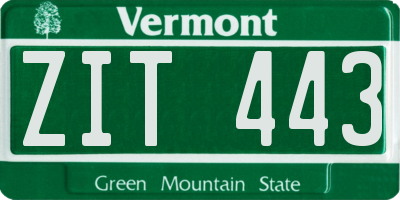 VT license plate ZIT443