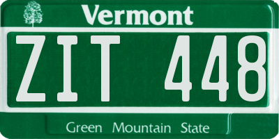 VT license plate ZIT448