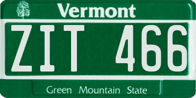 VT license plate ZIT466