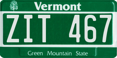 VT license plate ZIT467