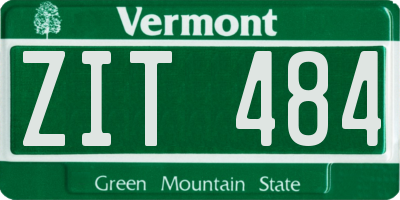 VT license plate ZIT484