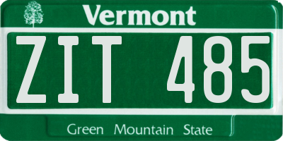 VT license plate ZIT485