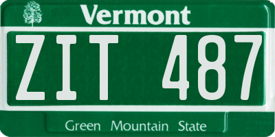 VT license plate ZIT487