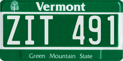 VT license plate ZIT491