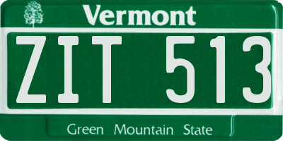 VT license plate ZIT513