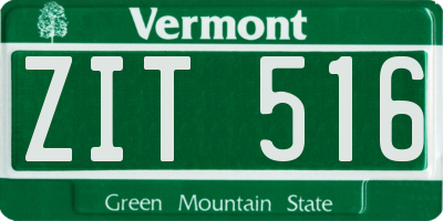 VT license plate ZIT516