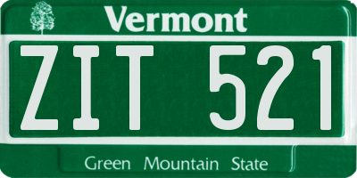 VT license plate ZIT521