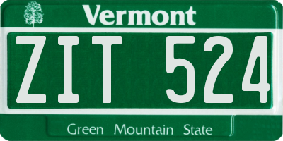 VT license plate ZIT524