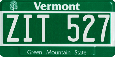 VT license plate ZIT527