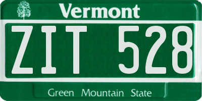 VT license plate ZIT528