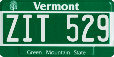VT license plate ZIT529