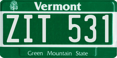 VT license plate ZIT531