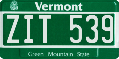 VT license plate ZIT539