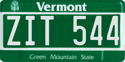 VT license plate ZIT544