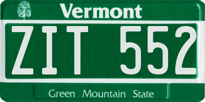VT license plate ZIT552