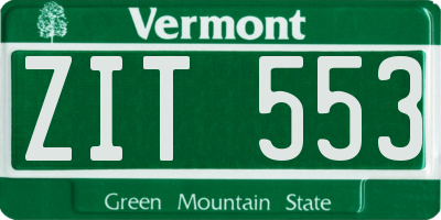 VT license plate ZIT553