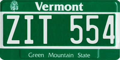 VT license plate ZIT554