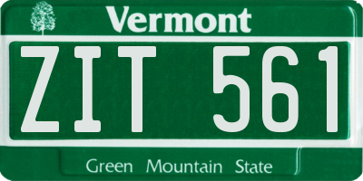 VT license plate ZIT561