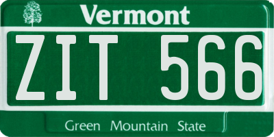VT license plate ZIT566