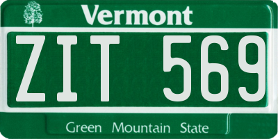 VT license plate ZIT569