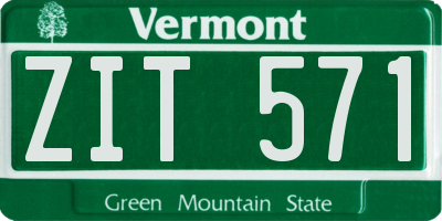 VT license plate ZIT571
