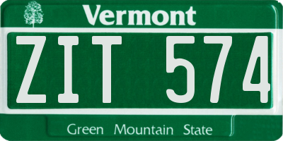 VT license plate ZIT574