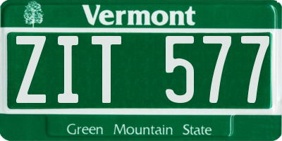 VT license plate ZIT577