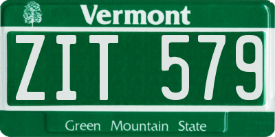 VT license plate ZIT579