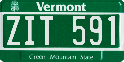 VT license plate ZIT591