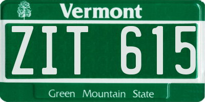 VT license plate ZIT615
