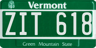 VT license plate ZIT618