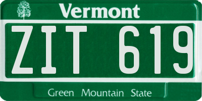 VT license plate ZIT619