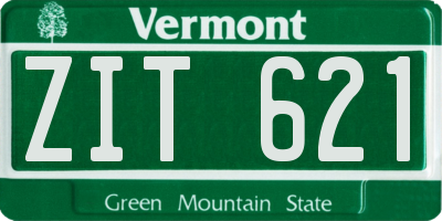 VT license plate ZIT621